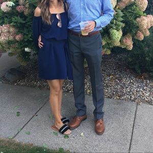 Warehouse silk blue dress (asos size 4)